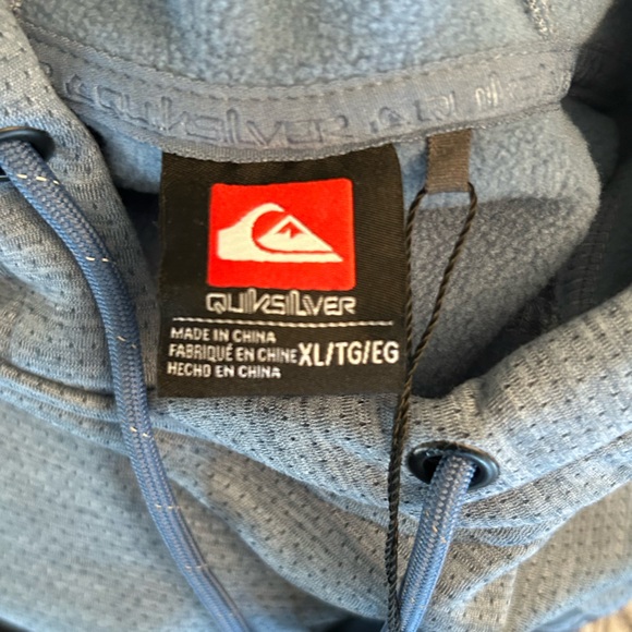 NWT Quicksilver light blue sweatshirt size extra large - Picture 8 of 8